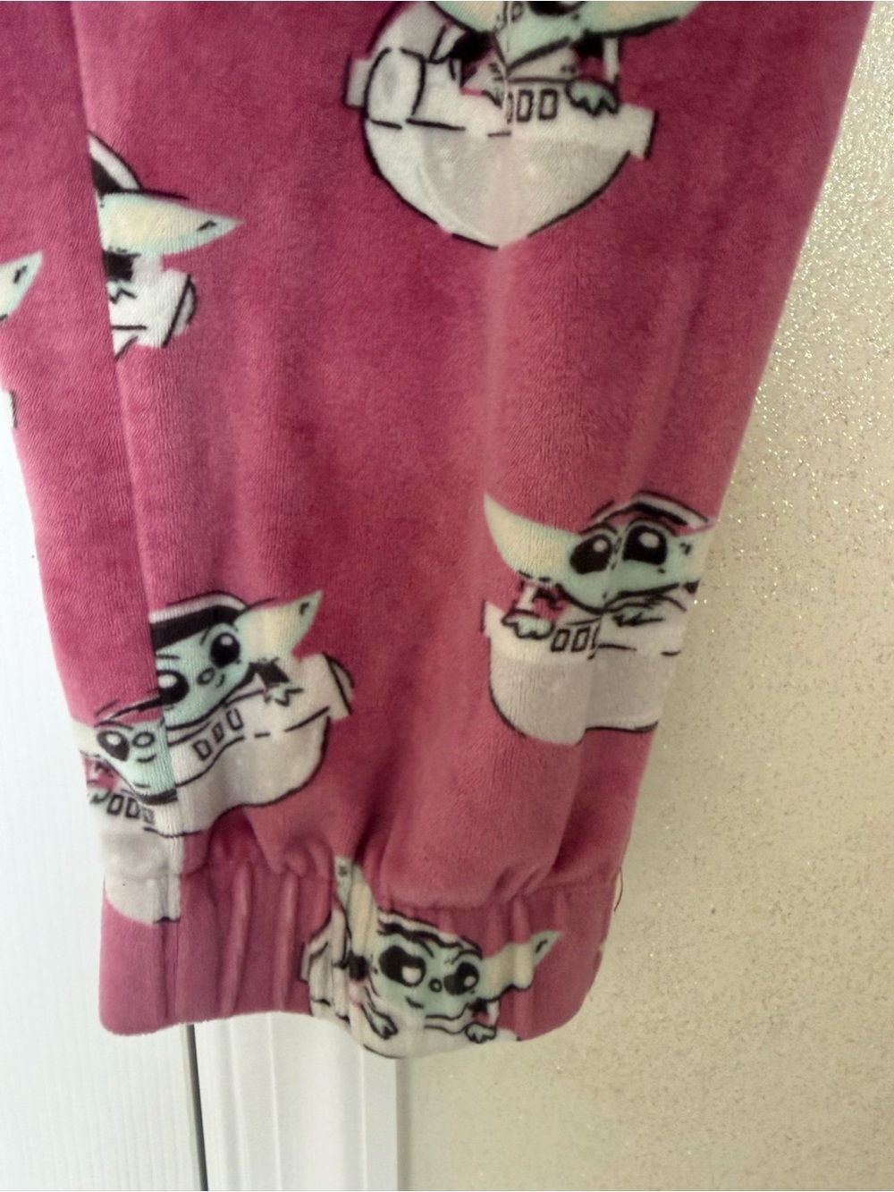 Star Wars Super Soft Pink Baby Yoda Print Pajama Pants - Picture 3 of 7